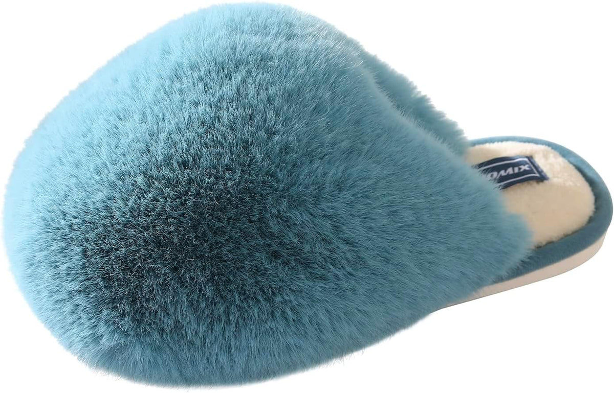 Pantuflas de Peluche Nube para Mujer - Azul