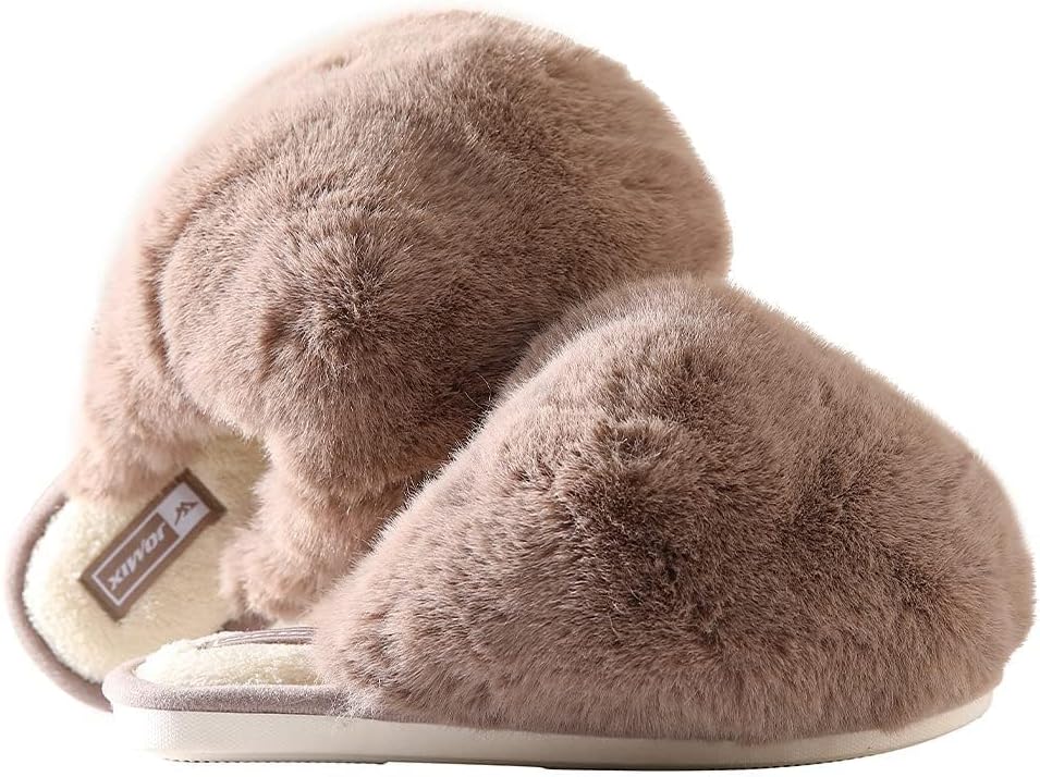 Pantuflas de Peluche Nube para Mujer - Caqui