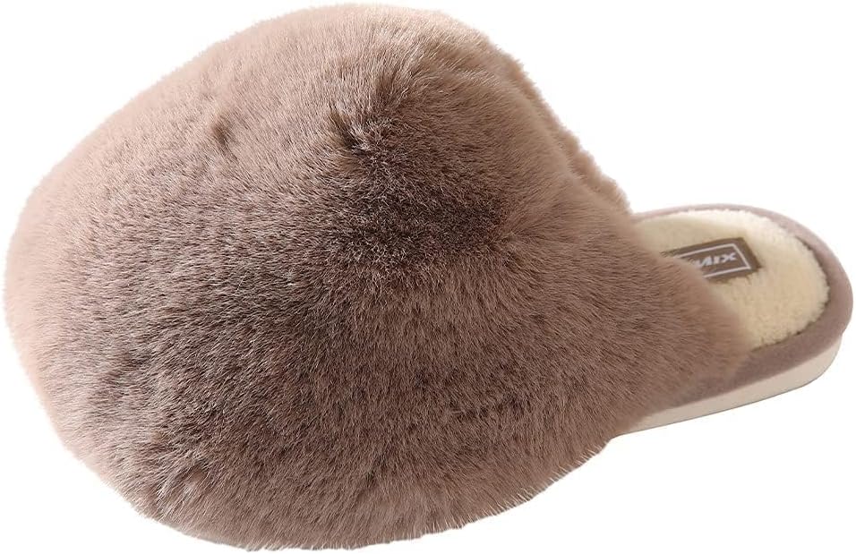 Pantuflas de Peluche Nube para Mujer - Caqui